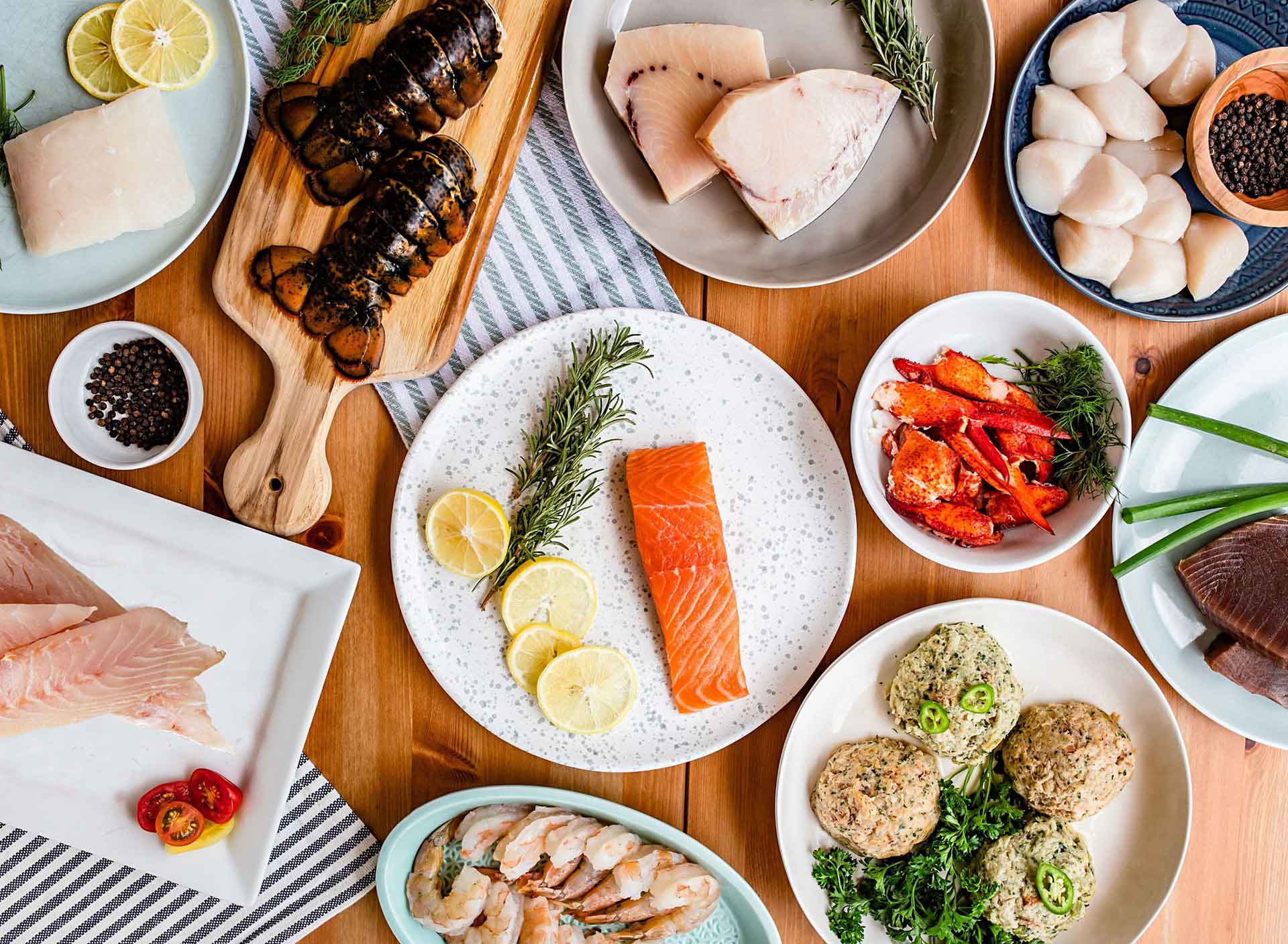 a seafood feast for exclusive and premium hunting and fishing excursions