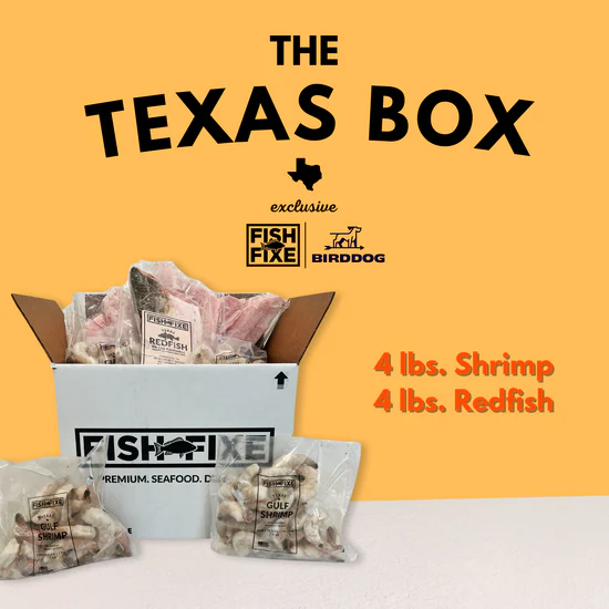 A Fish Fixe offer of shrimp and redfish