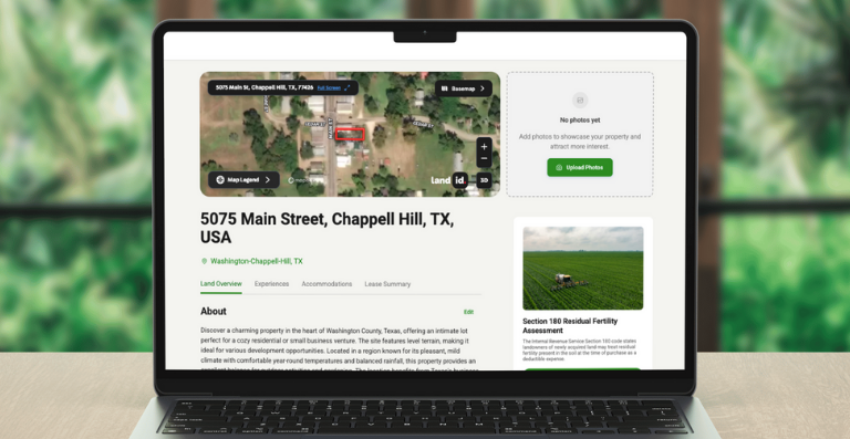 Step 2: View your BirdDog land profile with soil, habitat, boundary, and parcel data