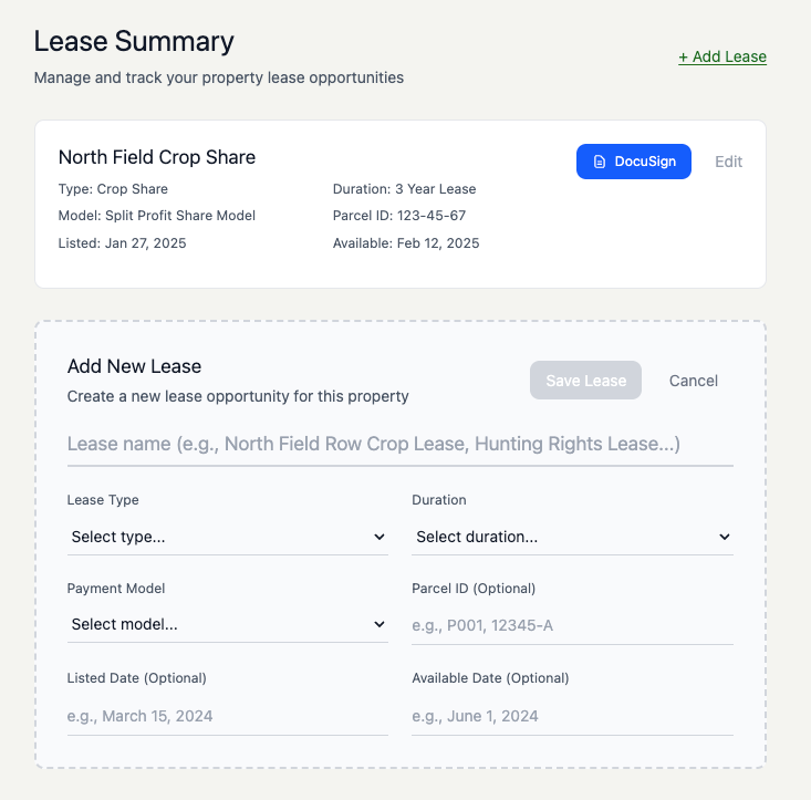 Rural land and pasture BirdDog land management